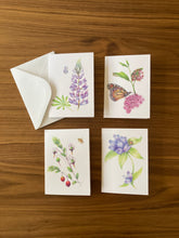 Load image into Gallery viewer, Pollinator and Plant Illustrated Greeting Cards (Set of 4)
