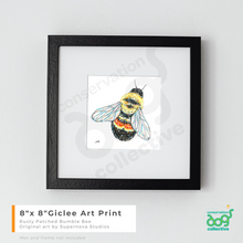 Load image into Gallery viewer, Rusty Patched Bumble Bee: 8&quot; x 8&quot; Giclee Art Print
