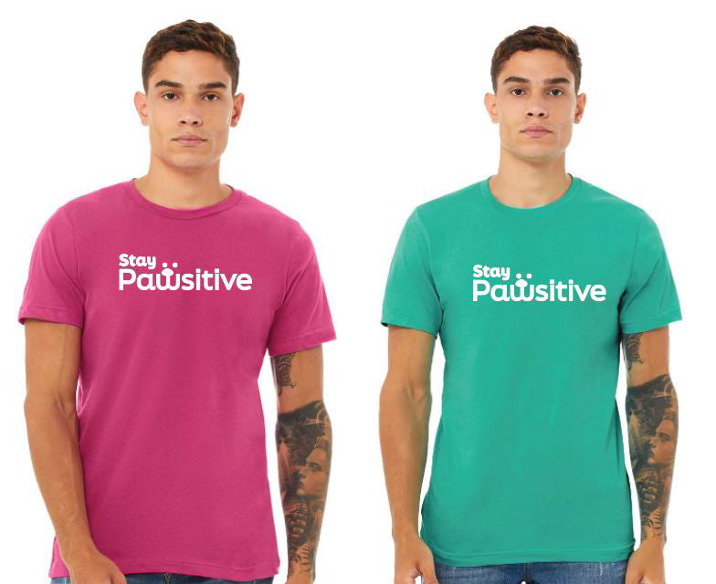 Stay Pawsitive Adult Unisex T-shirt